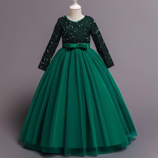 Girls Fashion Cotton Sequin Dress Kids - Image 2