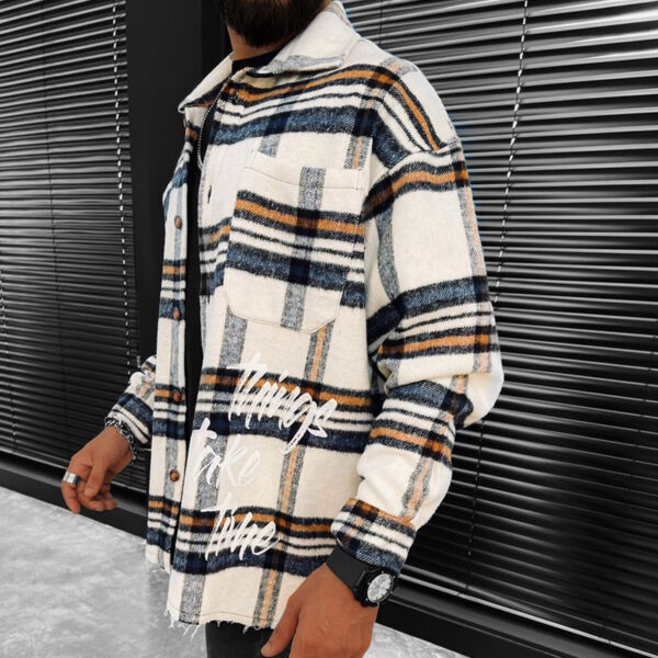 Men's Long-sleeved Casual Plaid Men's Shirt - Image 2