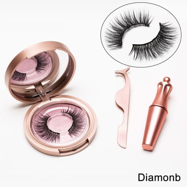Natural Long Lasting Magnetic Liquid Eyeliner & Magnetic False Eyelashes & Tweezer Set Make up Set - Image 9