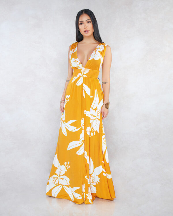 Women's Sleeveless Backless V-neck Dress - Image 3