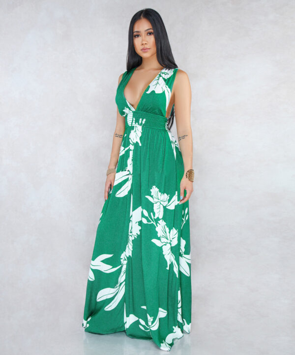 Women's Sleeveless Backless V-neck Dress - Image 4