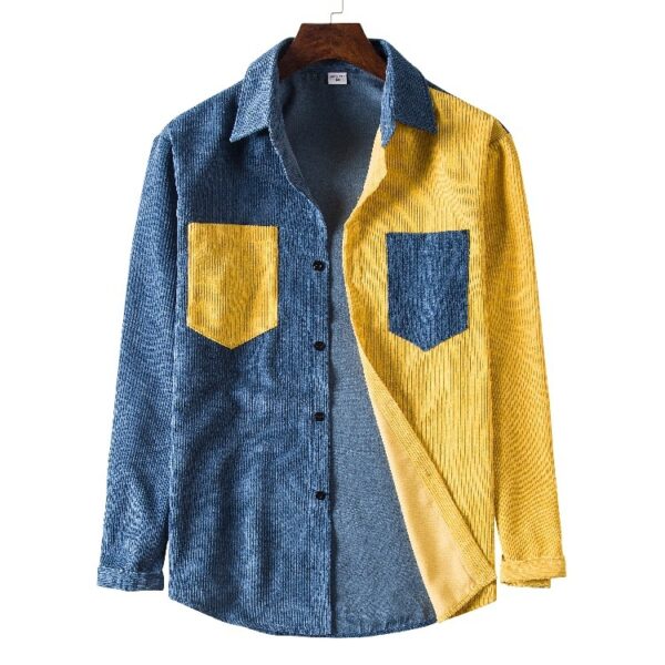 Corduroy Shirt Collar Solid Color Thickened - Image 4