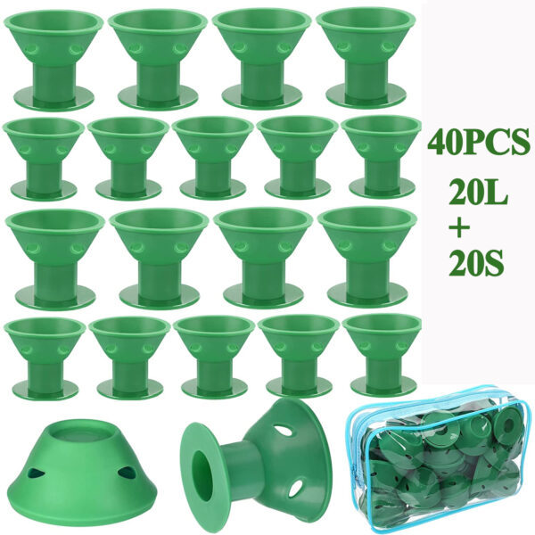 40pcs Magic Silicone Hair Rollers Heatless Curling Rod Headband DIY Hair Styles S L Random Color - Image 4