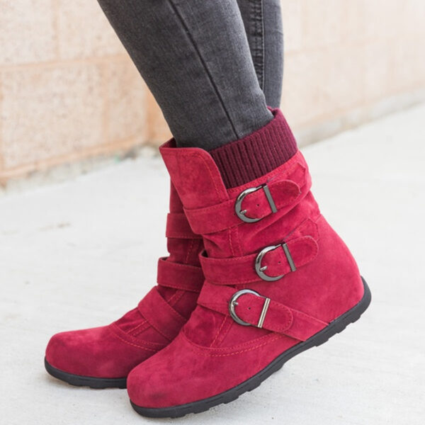 Casual Winter Boots Strap Buckle Shoes - Image 5