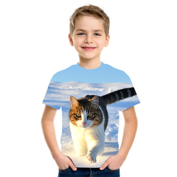 3D Digital Printing Short Sleeve Fashion Kids T-shirt Top - Image 9