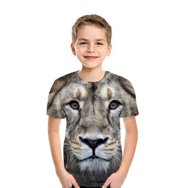 3D Digital Printing Short Sleeve Fashion Kids T-shirt Top - Image 4