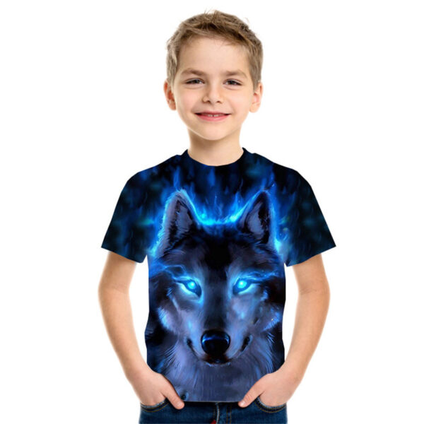 3D Digital Printing Short Sleeve Fashion Kids T-shirt Top - Image 8