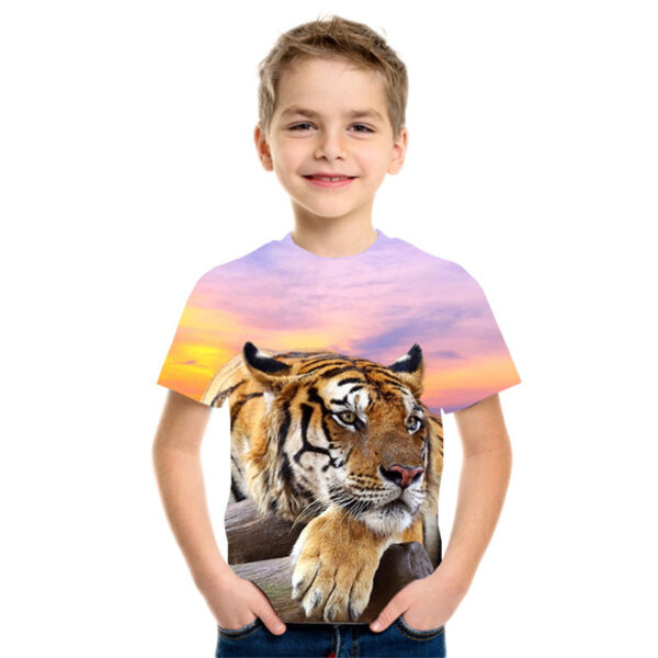 3D Digital Printing Short Sleeve Fashion Kids T-shirt Top - Image 7