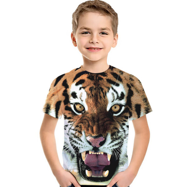 3D Digital Printing Short Sleeve Fashion Kids T-shirt Top - Image 2