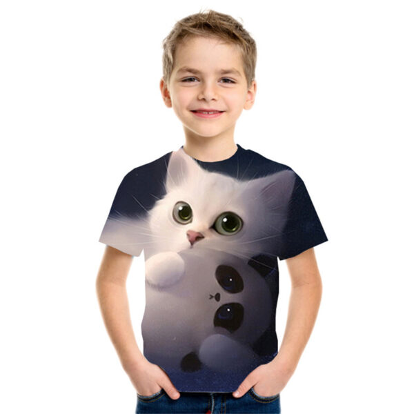 3D Digital Printing Short Sleeve Fashion Kids T-shirt Top - Image 10