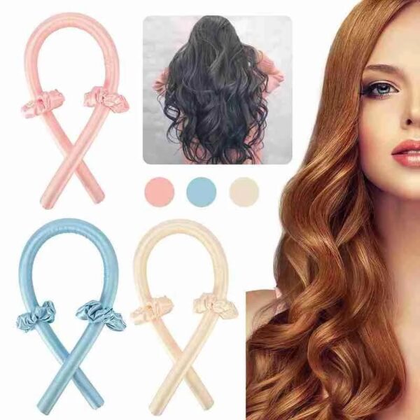 Heatless Curling Rod Curls Silk Ribbon Curlers Sleeping Soft Headband Wave - Image 3