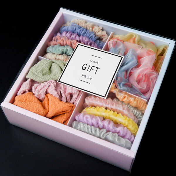 Girls' Popular Large Intestine Hair Rope Hair Tie Gift Box - Image 4