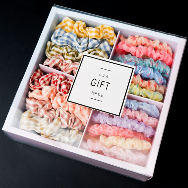 Girls' Popular Large Intestine Hair Rope Hair Tie Gift Box - Image 7