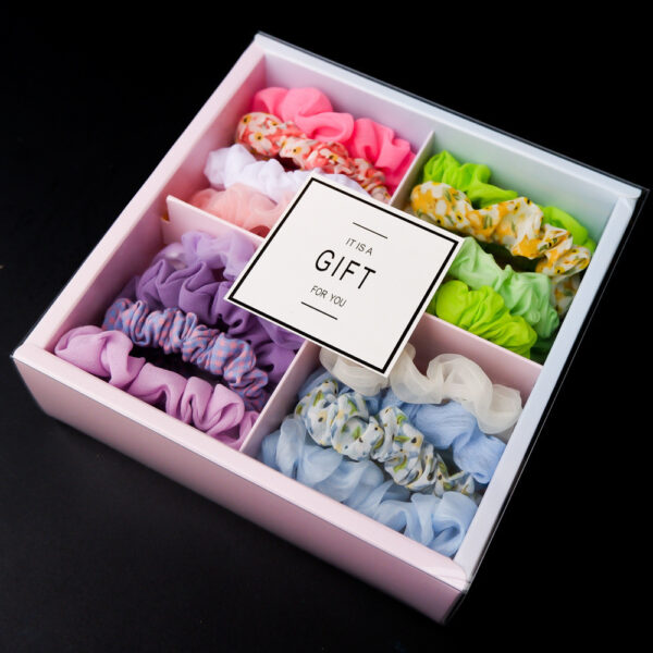 Girls' Popular Large Intestine Hair Rope Hair Tie Gift Box - Image 10