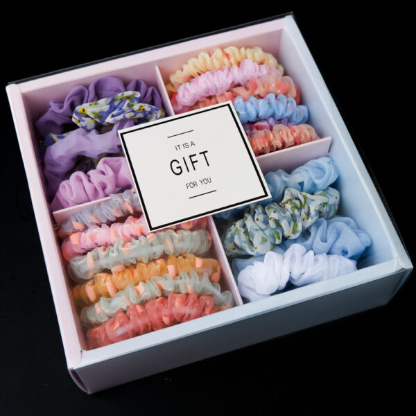Girls' Popular Large Intestine Hair Rope Hair Tie Gift Box - Image 3