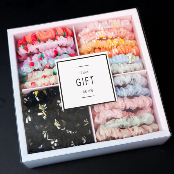Girls' Popular Large Intestine Hair Rope Hair Tie Gift Box - Image 5