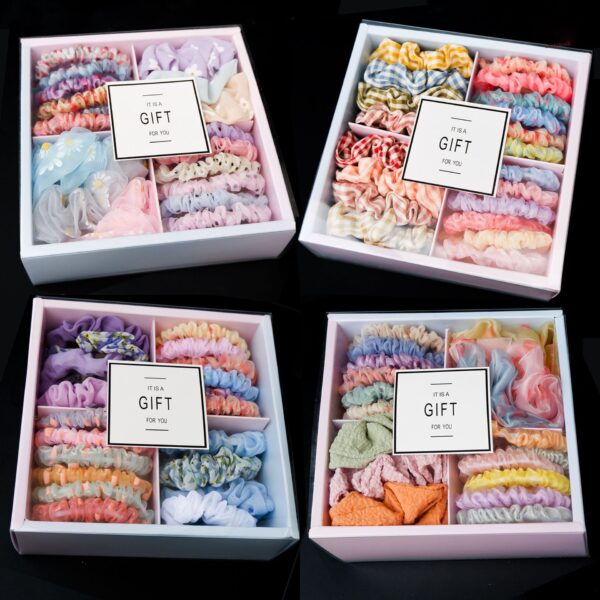 Girls' Popular Large Intestine Hair Rope Hair Tie Gift Box - Image 2