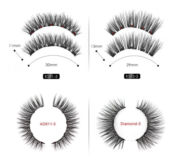 Natural Long Lasting Magnetic Liquid Eyeliner & Magnetic False Eyelashes & Tweezer Set Make up Set - Image 6