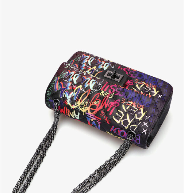 Graffiti alphabet rhombus chain bag - Image 2