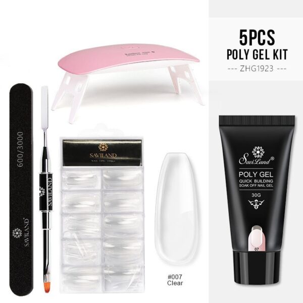 Quick Extension Gel Crystal Gel Nail Set - Image 10