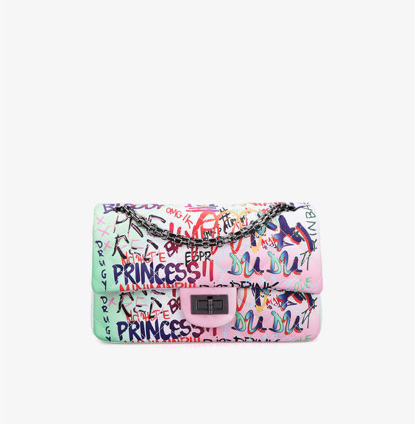 Graffiti alphabet rhombus chain bag - Image 9