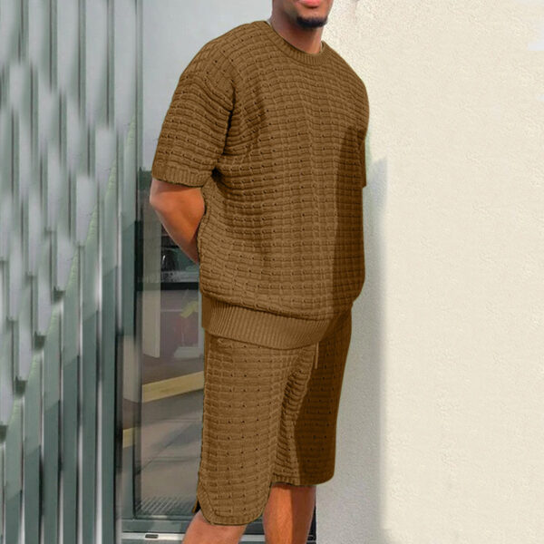 Men's Summer Suit Fashion Loose Men 2 Pieces Outfit Summer Hippie Shirt And Short Set - Image 7