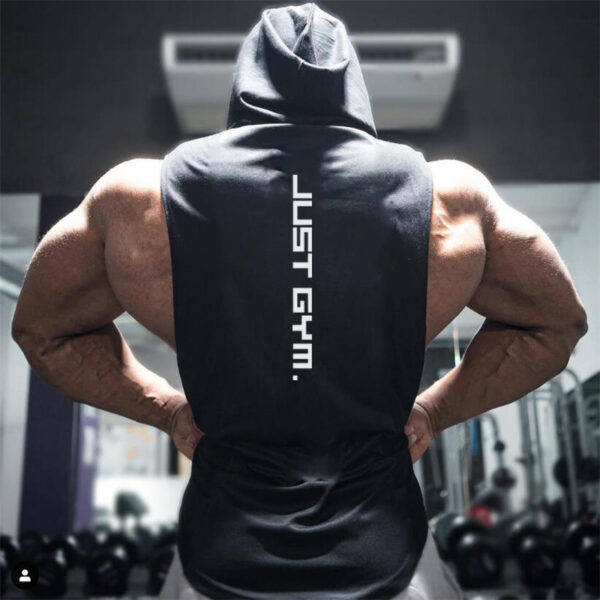 Fitness Vest Men Hooded Loose Clothes - Image 5