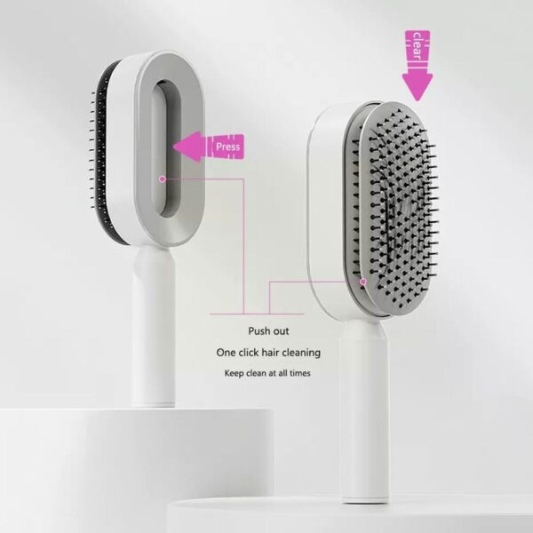 Women Fashion 3D Hair Growth Comb Hairbrush Self-Cleaning Hair Brush  Self Cleaning Hair Brush For Women Massage Scalp Promote Blood Circulation Anti Hair Loss - Image 8