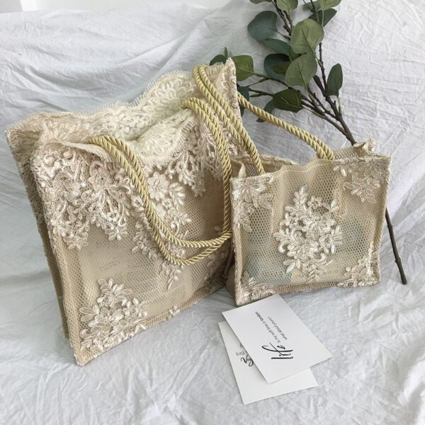 Lace hand shopping bag - Image 4
