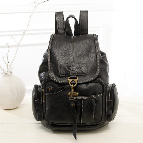 Retro shoulder bag female 2021 new female bag fashion trend hook women's backpack student bag - Image 5