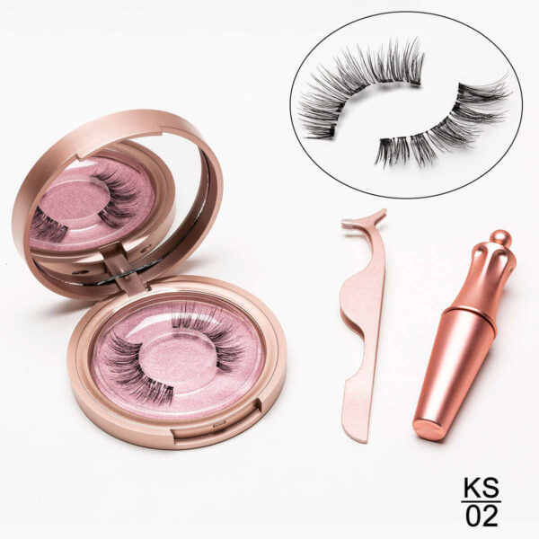 Natural Long Lasting Magnetic Liquid Eyeliner & Magnetic False Eyelashes & Tweezer Set Make up Set - Image 7