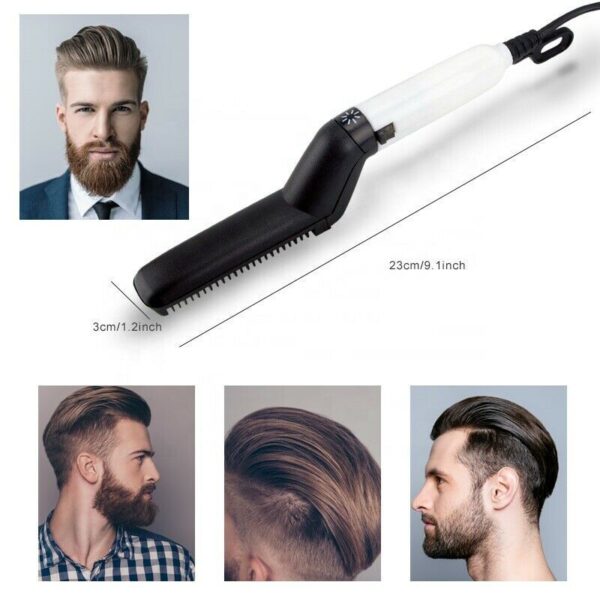 Hair Straightener Men Multifunctional Comb Curling Electric Brush Professional Hair Comb Brush Beard Straightener Hair Curler Fast Heating Styling Tools - Image 6