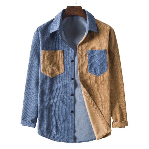 Corduroy Shirt Collar Solid Color Thickened - Image 5