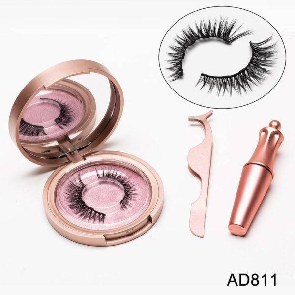 Natural Long Lasting Magnetic Liquid Eyeliner & Magnetic False Eyelashes & Tweezer Set Make up Set - Image 8