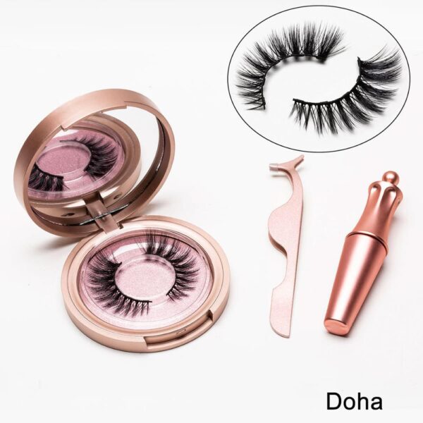Natural Long Lasting Magnetic Liquid Eyeliner & Magnetic False Eyelashes & Tweezer Set Make up Set - Image 10