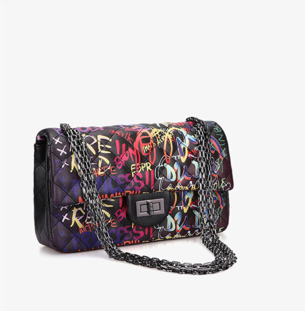Graffiti alphabet rhombus chain bag - Image 4