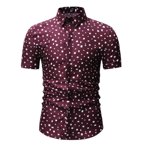 Men's Casual Short Sleeve Printed Shirt - Image 4