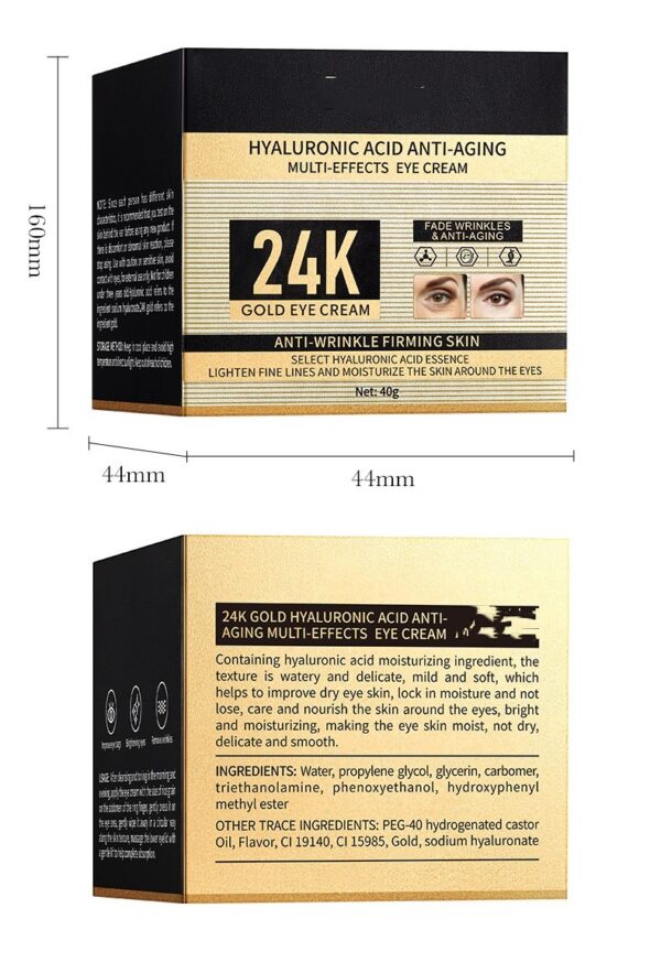 Gold Hyaluronic Acid Anti-wrinkle Multi-Effect Eye Cream - Image 4