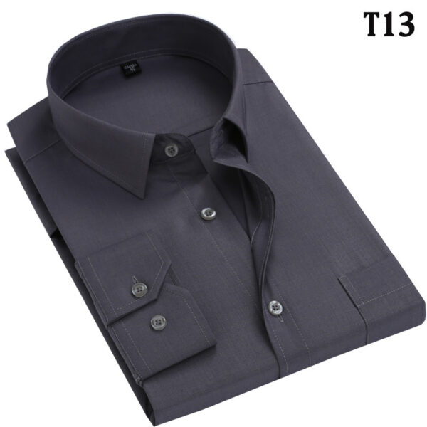 Spring Wear Middle-aged And Elderly Men's Shirt Dad Wear Loose Factory Delivery Middle-aged Men's Clothing Striped Long Sleeve Shirt - Image 4