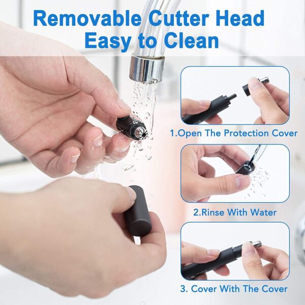 Ear and Nose Hair Tmmer for Men and Women-, Professional & Painless Nose Hair Clipper / Remover with Stainless Steel Blad & IPX7 Waterproof System Amazon Banned - Image 4