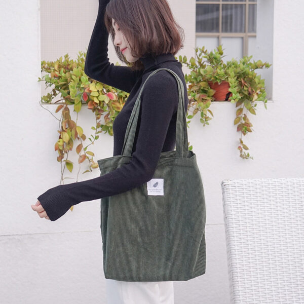 Corduroy shoulder bag - Image 4