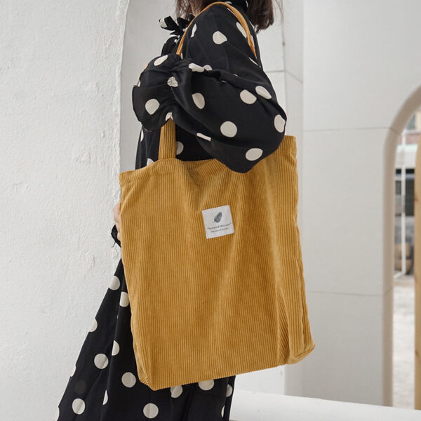 Corduroy shoulder bag - Image 6