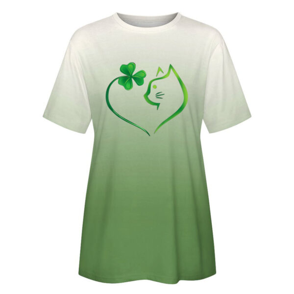 Women's Patchwork Printed Clover Top - Image 7