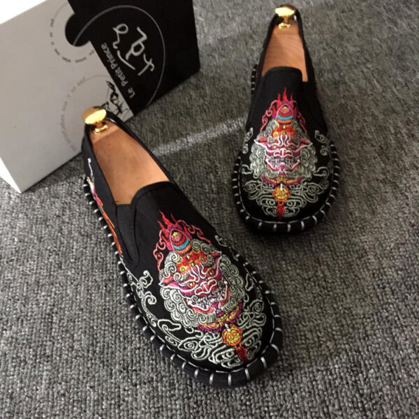 Ethnic Embroidery Non-slip Men's Breathable Cloth Shoes - Image 2