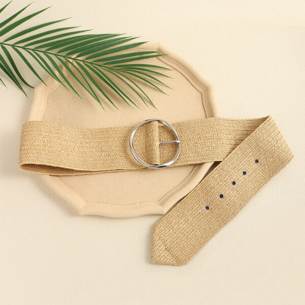 Summer Fashion Pp Grass Woven Belt Beach Holiday Wide Waist Cover - Image 5