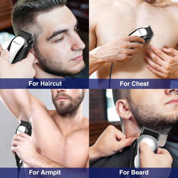 Professional Hair Clippers, Corded Hair Clippers for Men Kids, Strong Motor baber Salon Complete Hair and Beard, Clipping and Trimming Kit,Amazon Platform Banned - Image 3