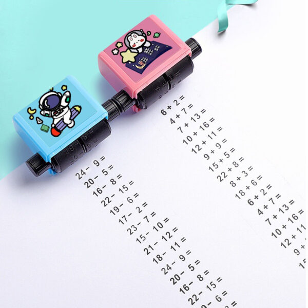 Math Roller Stamp Addition Subtraction Multiplication Division Practice Digital Type Mathematical Operation Stamp Pupils Teacher - Image 5