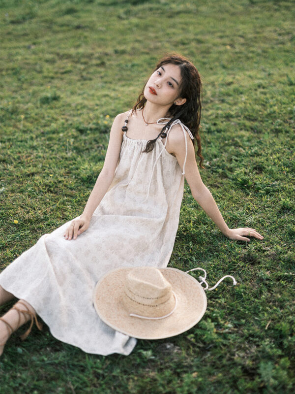 Summer Cotton Linen Dress Woman New - Image 6