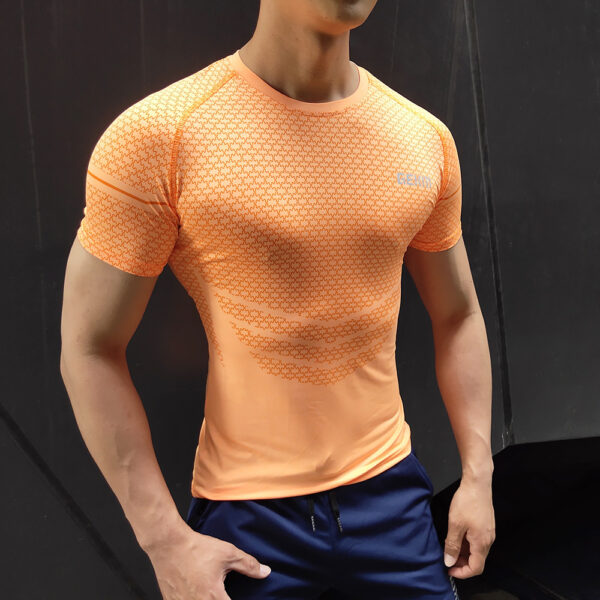 Men's Elastic Leisure Running Equipment Exercise T-shirt - Image 4