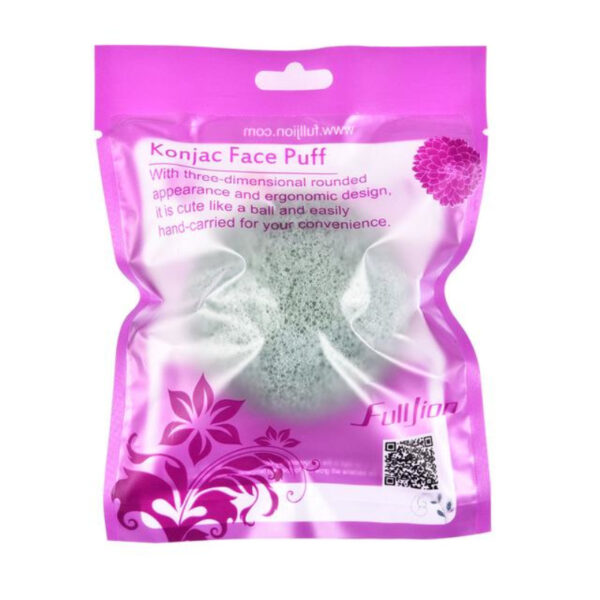Natural Round Shap Konjac Sponge Face Cleaning Sponge - Image 4